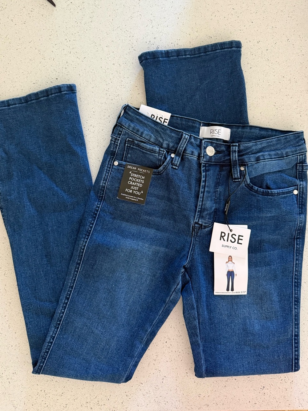 NWT Rise Blue Denim Bootcut Jeans